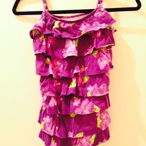 Girl's ruffle layered cami style top