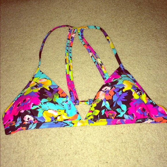 Floral swim suit top