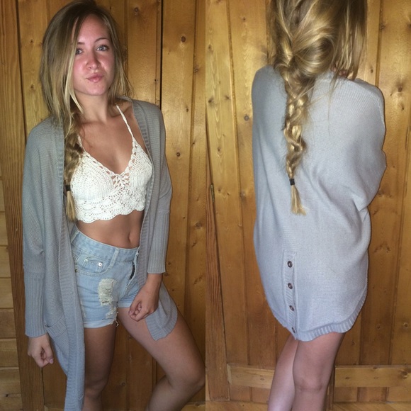 Free People Sweaters - Oversized gray cardigan