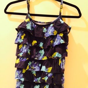 Girl's ruffle/tiered spaghetti strap top