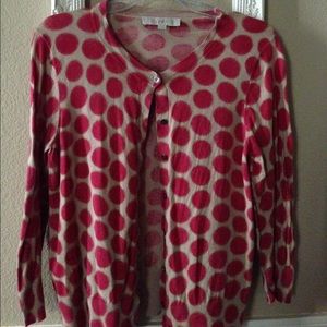 Loft polka dot cardigan