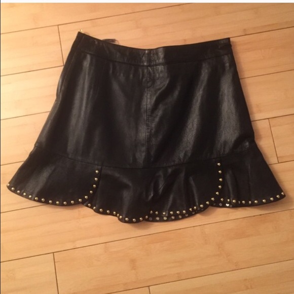 Zara Faux Leather Peplum Skirt
