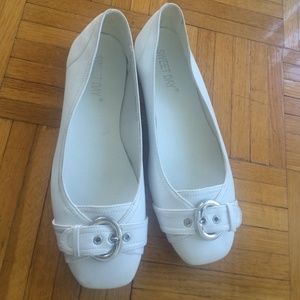 White comfortable flats