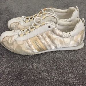 White coach sneakers