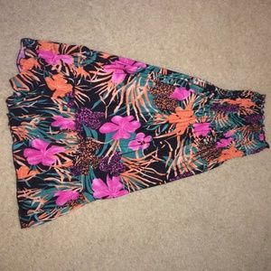 Hawaiian strapless smocked dress