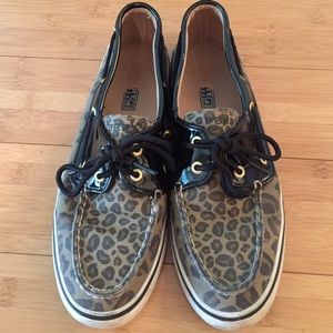 Leopard print sperry