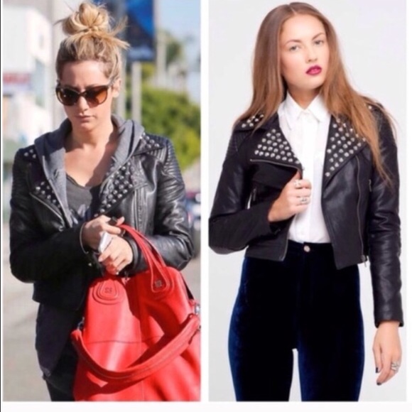 Motel Rocks Jackets & Blazers - Motel Rocks Tammy Studded Faux Leather Jacket