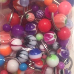 50 assorted belly button rings!