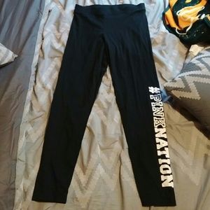 Victoria's Secret Pink nation black leggings