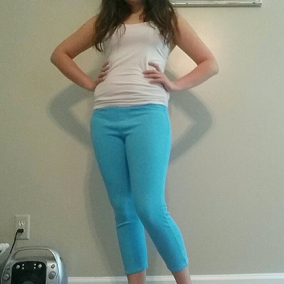 Blue Capri Jeggings