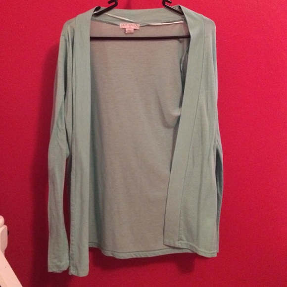 Long mint cardigan