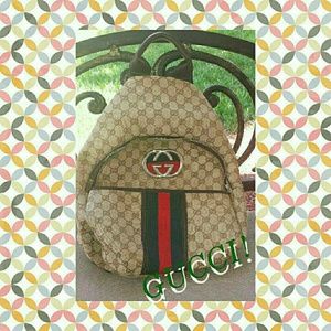 Authentic Gucci Vintage Monogram Canvas Backpack