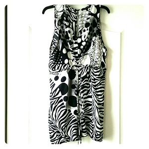 Chic black and white dress for a night out