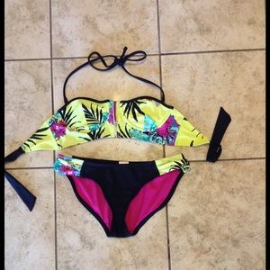 adorable neon swimsuit