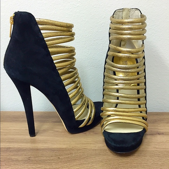 Michael Kors Shoes - Michael Kors Cameron Platform.Black | Gold NVR WRN