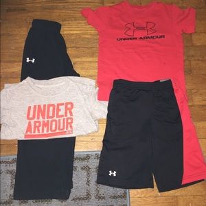 Boys under armour lot 4t (2 shirts 1 short only)