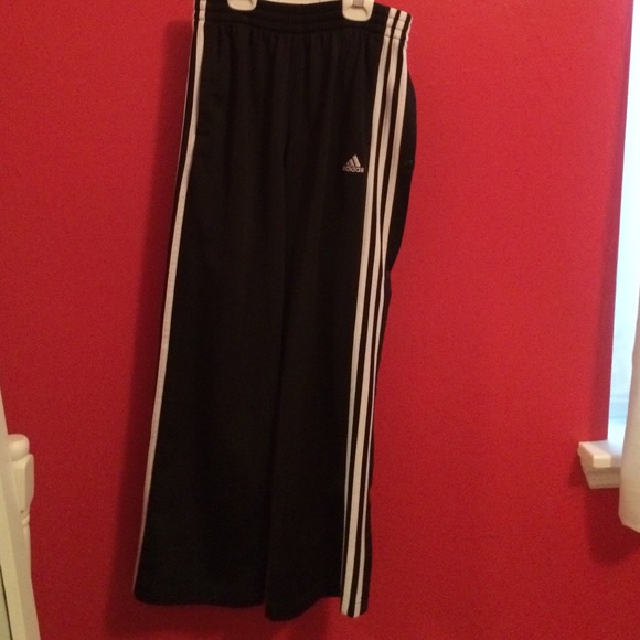 Button down Adidas athletic pants