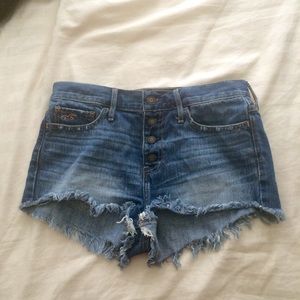 High rise hollister jean shorts