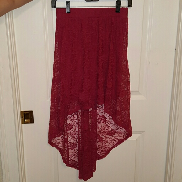 Magenta High-low Skirt