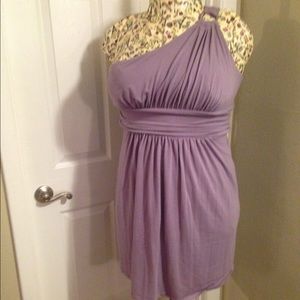 Pastel Purple One Shoulder Dress