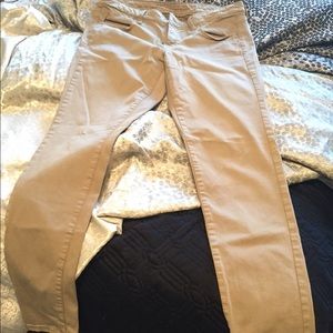 Khaki, super stretch jeggings