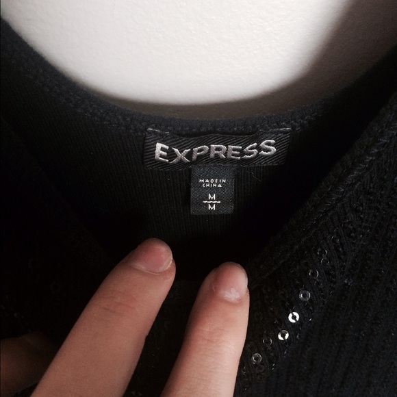 Express black sequin tank - Picture 2 of 4