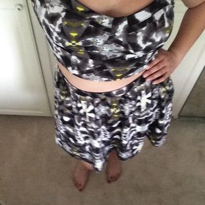 NWOT bundle top & skirt with exposed zipper