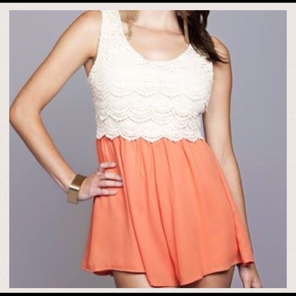Lacey Crochet Romper - like new!