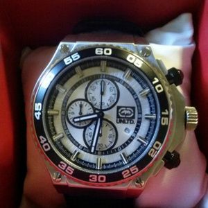 Men's Marc Ecko genuine black sports watch