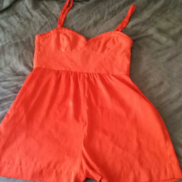 Summer Coral romper BCBG Maxazria