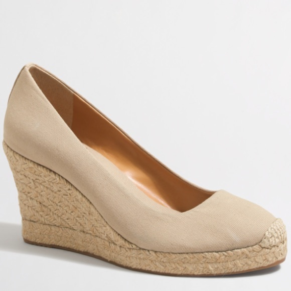 j. Crew wedge espadrilles size 11 in taupe
