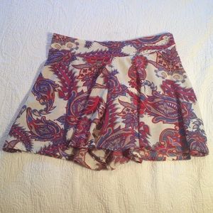 Charlotte Russe paisley skort