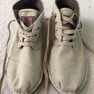 Beige/Tan Toms Mens High tops