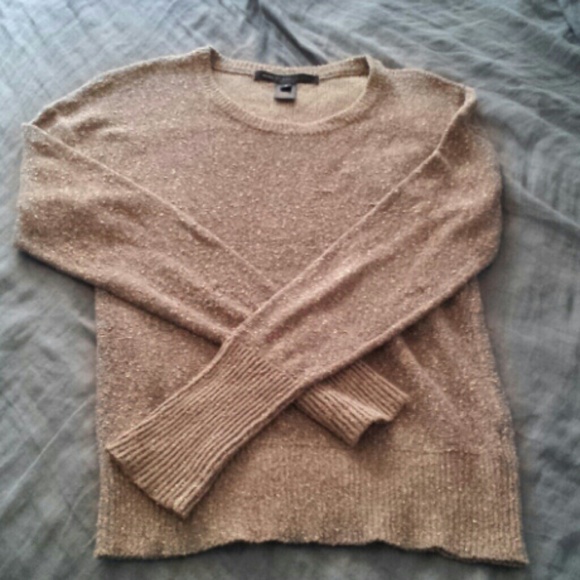 Lightweight Neutral sweater featuring goldtones