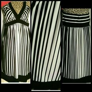 BCBGMaxAzria Halter striped dress