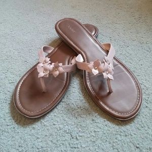 Purple flower sandals