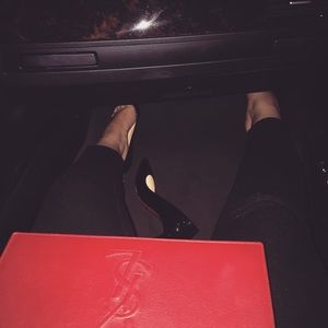 Red ysl clutch