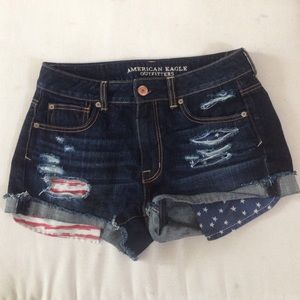 American flag high festival shorts