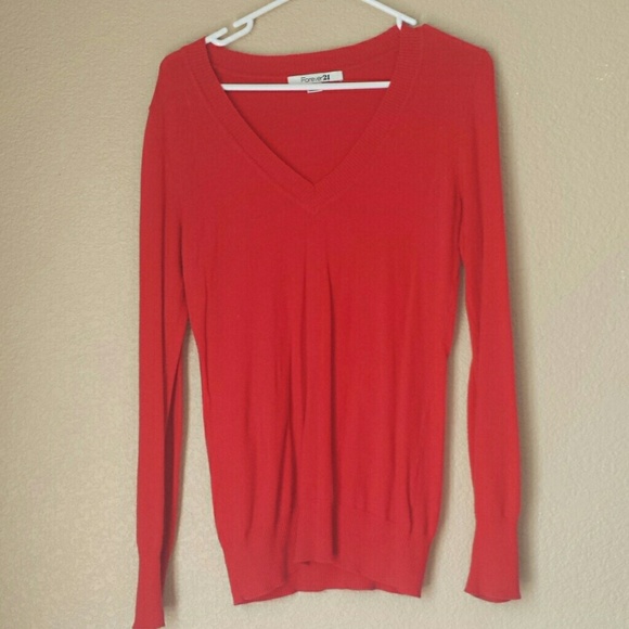 Long sleeve red sweater