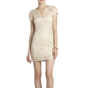 BCBG LALINDA LACE CROCHET DRESS