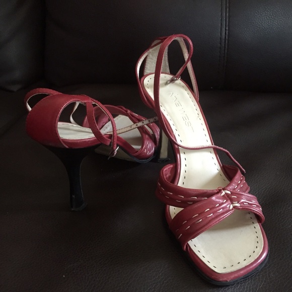 Nine West Mid Heel Sandals Leather - Picture 2 of 2