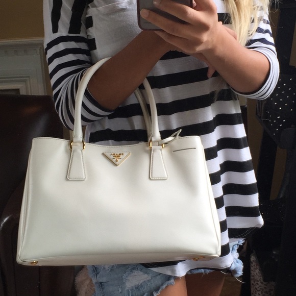 LOWERED! Prada Saffiano  Tote Bag White - Picture 4 of 4