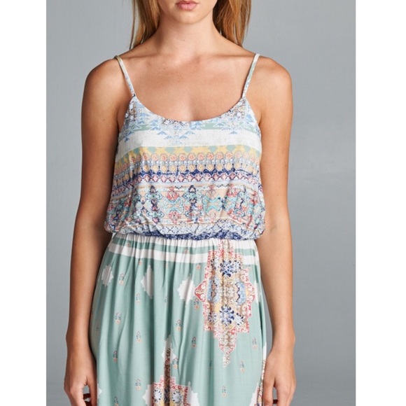 🆕The GAIA print tank dress - SAGE - Picture 4 of 4