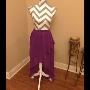 Purple Hi-Low Skirt