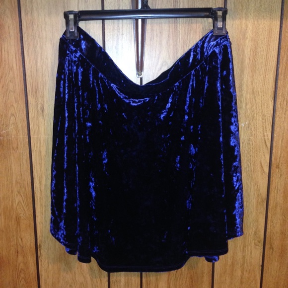 Crushed Velvet Skater Skirt
