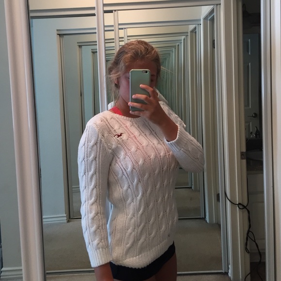 White winter sweater