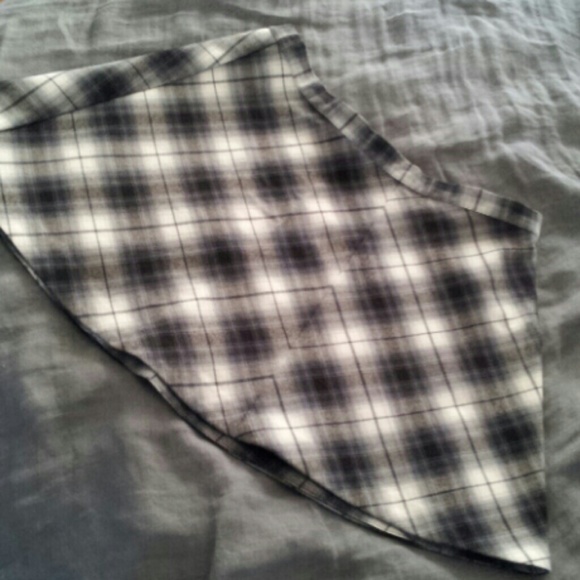 Flared plaid mini-skirt