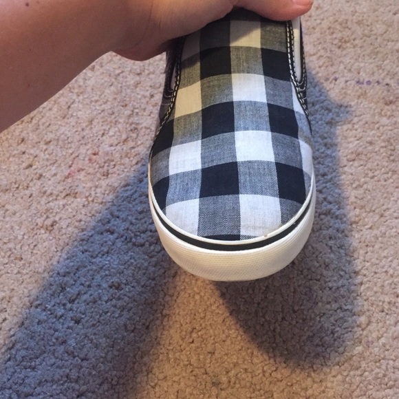 Black & white plaid vans