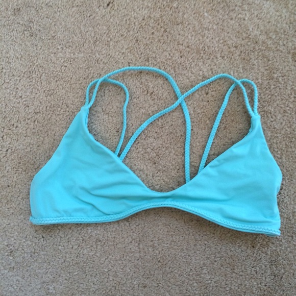 Frankie's Bikinis Kaia top Blue Small ON HOLD - Picture 3 of 4