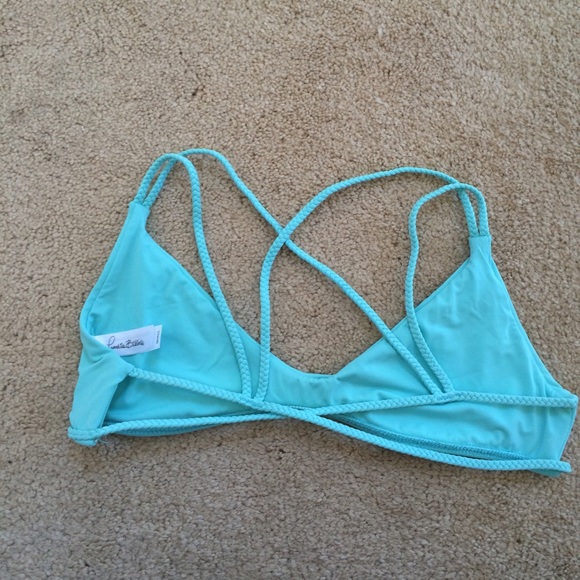 Frankie's Bikinis Kaia top Blue Small ON HOLD - Picture 4 of 4